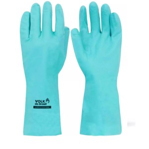 LUVA NITRILICA SLIM C/FORRO VERDE TAM G VOLK