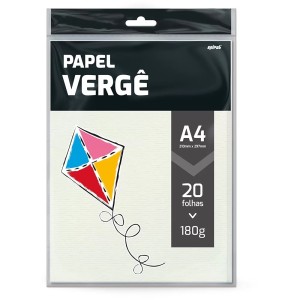PAPEL A4 180GRS VERGE 50FOLHAS - BAG