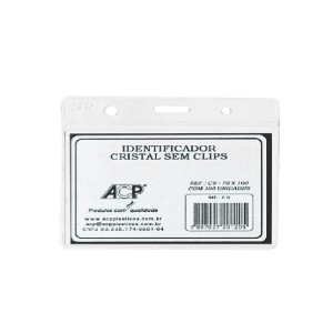 PROTETOR DE CRACHA 065X095 HORIZONTAL CRISTAL - ACP