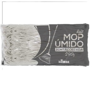 REFIL MOP AGUA ALGODAO PONTA DOBRADA 290G - NOBRE
