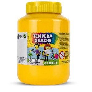 TINTA GUACHE 500ML AMARELA 505 - ACRILEX