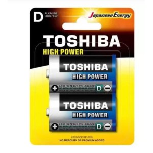 PILHA ALCALINA GRANDE D - TOSHIBA