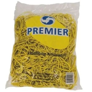 ELASTICO AMARELO P/ DINHEIRO C/60UN - PREMIER