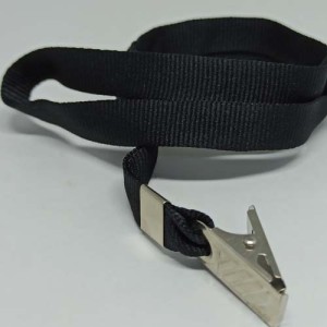 CORDAO PARA CRACHA LISO DE 12MM X 85CM COM CLIP JACARE