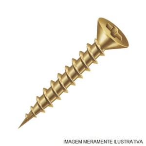 PARAFUSO MADEIRA BICROMATIZADO CHIPBOARD 4.0 X 16 BELLENUS