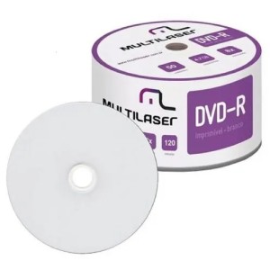 DVD-R IMPRIMIVEL 4.7GB 120MIN VEL.16X