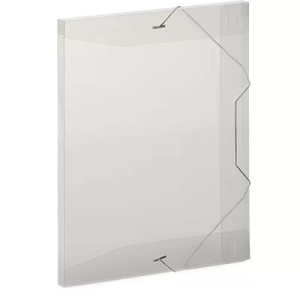 PASTA ELASTICO PLASTICA 2CM OFICIO -0255 - CRISTAL