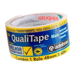 FITA ADESIVA PP 48MMX40M QUALITAPE TRANSPARENTE ADELBRAS