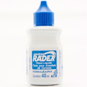 TINTA AZUL P/ ALMOFADA DE CARIMBO 40ML - RADEX