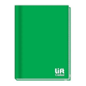 CADERNO CAPA DURA 1/4 96 FOLHAS VERDE - CREDEAL