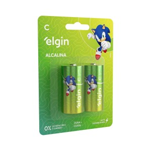PILHA ALCALINA MEDIA C - ELGIN