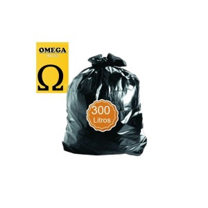 SACO PARA LIXO PRETO 300LT REF 5 ,MC LF OMEGA 4KG 90X105CM