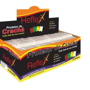 PORTA CRACHA PLASTICO TRANSPARENTE C/ PRESILHA - REFLEX