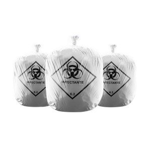 SACO PARA LIXO 100L BRANCA INFECTANTE RAVA PCT 100 UNID