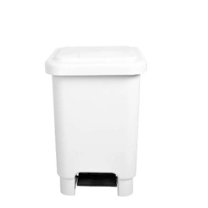 LIXEIRA 25L C/PEDAL BRANCA - LAR PLASTICOS