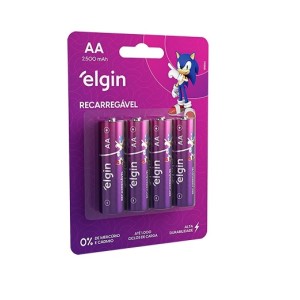 PILHA RECARREGAVEL AA 2500MAH - ELGIN