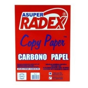 PAPEL CARBONO A4 AZUL RADEX 100 FOLHAS